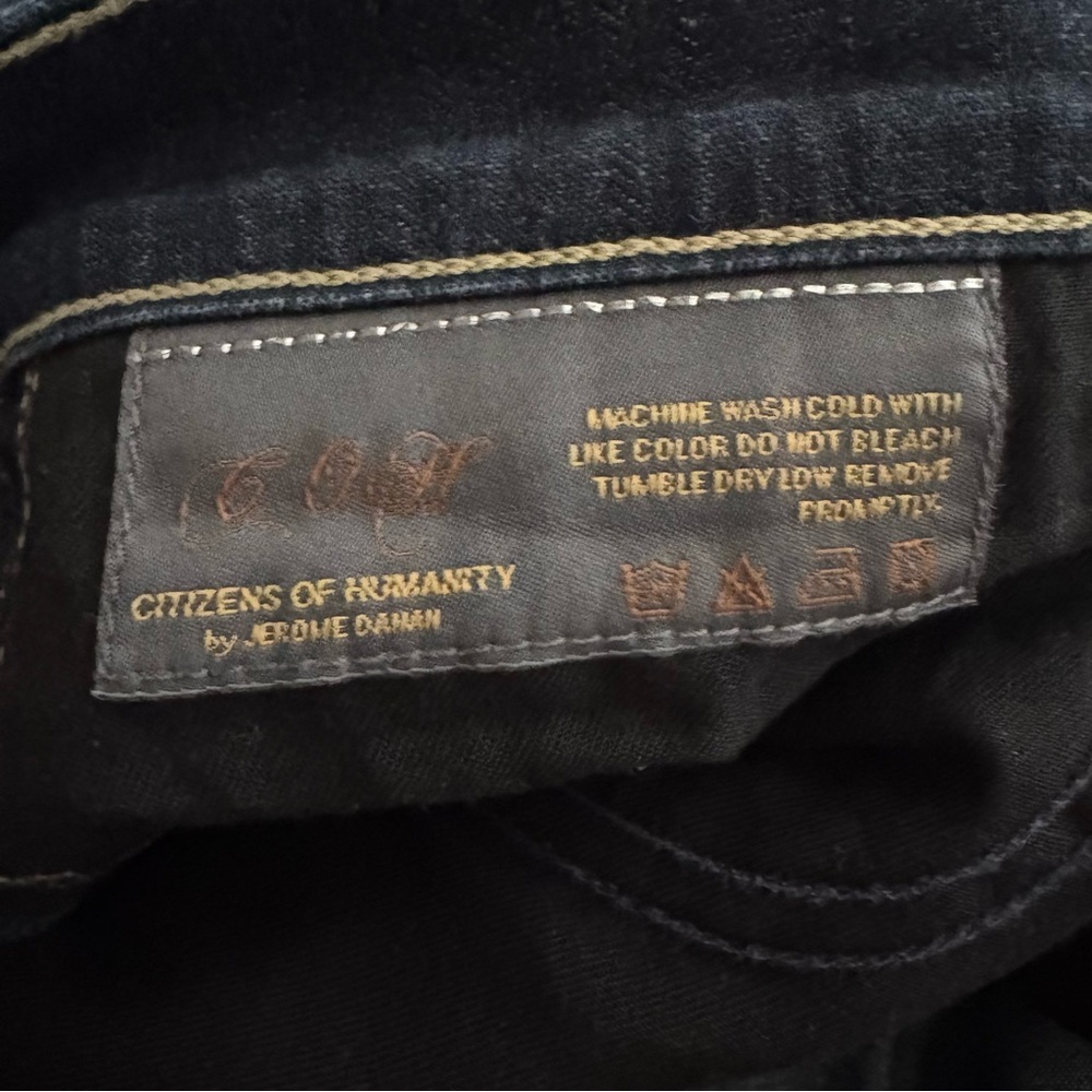 Citizens of Humanity Ava Low Rise Straight Leg Dark Wash Jeans Size 32 - Picture 8 of 9